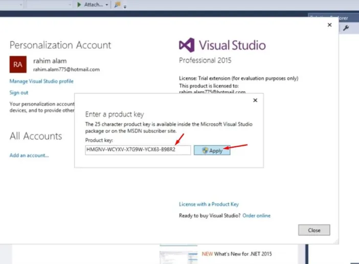 Visual Studio 2015 Crack + Download da chave de ativação